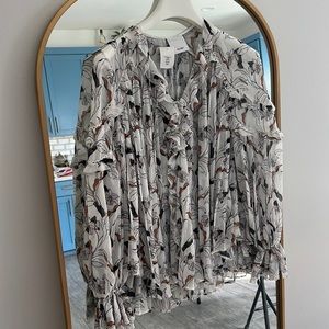 Acler Printed oversized blouse